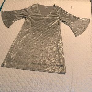 A platinum / silver color pull over the head dress.